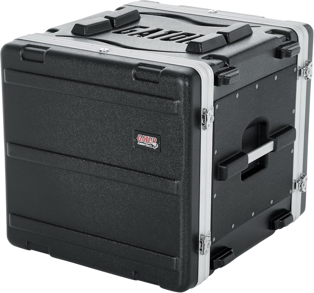 Gator Lightweight Molded 10U Rack Case with Heavy Duty Latches; Standard 19.25' depth, 10U (GR-10L)