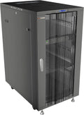 Sysracks 22U Server Rack Cabinet, 39' Deep 19' Floor Standing Enclosed Network Rack for Home Lab, NAS, UPS & AV Gear, Vented Doors, 4 Fans, PDU, Shelf, 1600 lb Capacity
