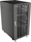 Sysracks 27U Server Rack Cabinet, 39' Deep 19' Floor Standing Enclosed Network Rack for Home Lab, NAS, UPS & AV Gear, Vented Doors, 4 Fans, PDU, Shelf, 1600 lb Capacity