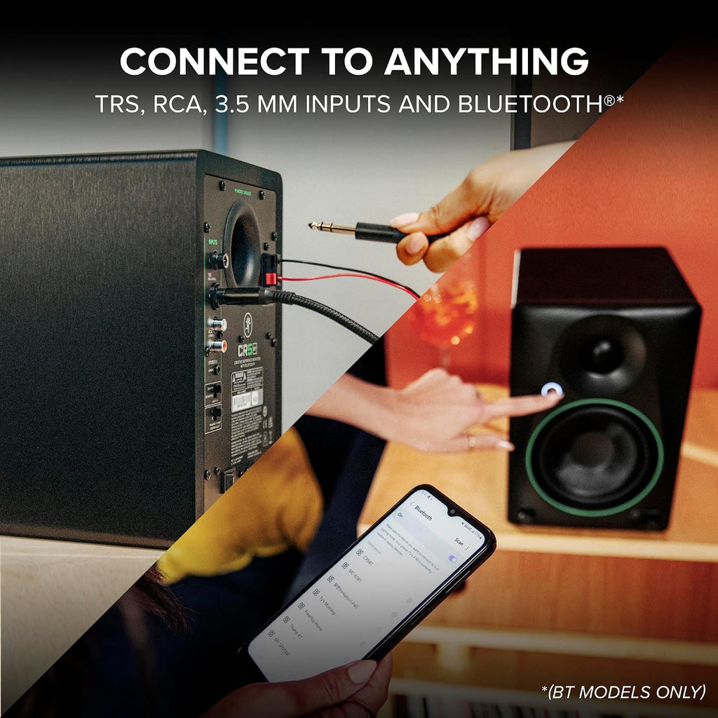 Mackie CR4.5 4.5' Creative Reference Powered Studio Monitors with Tone Knob and Location Switch — Active Speakers for Music Production, Desktop Computer, Gaming, HiFi Listening