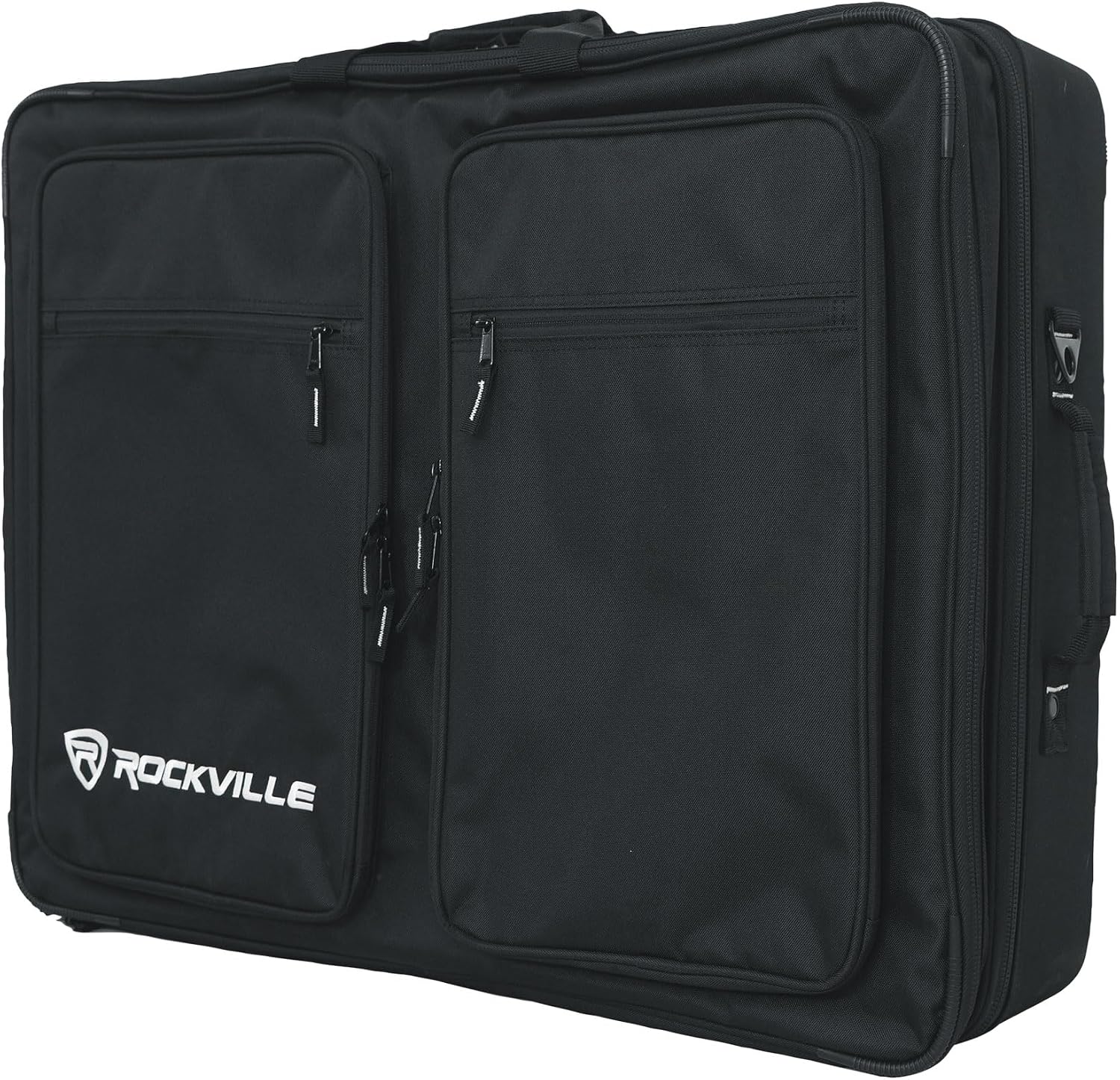 Rockville BP-MIX2621 Padded Mixer Bag Semi-Rigid, Interior Straps, 26'x21'x8.5', 7 Dividers, 7 Compartments, For DJs, Live Sound, and Studio Use