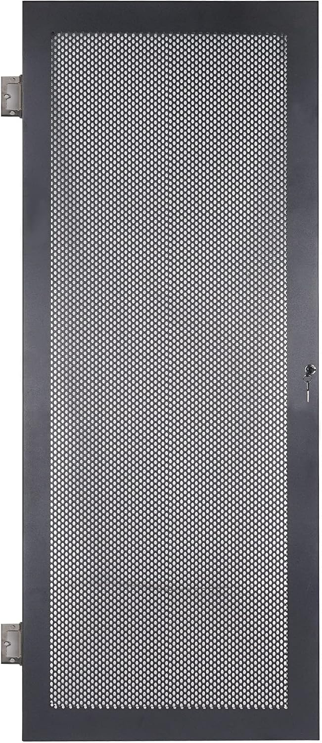 Sound Town 30U Universal Steel Rack, w/Mesh Doors, Locking Casters, Vented Side Panels for Audio Video, Server and Network Equipment (STRK-M30UWD)