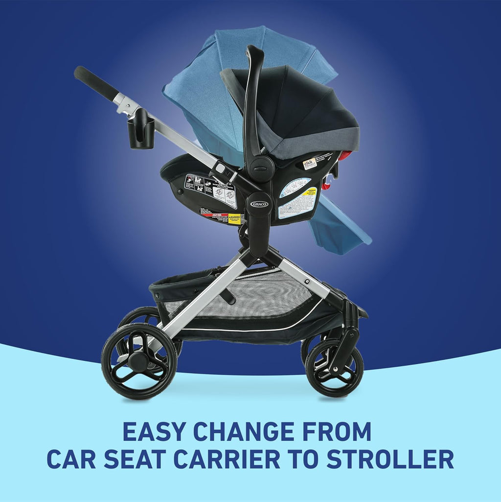 Graco® Modes Nest Travel System, 3-in1 Modular Carseat Stroller Combo, Adjustable Slide2Me Infant Car Seat Carrier, Pramette, Toddler Stroller