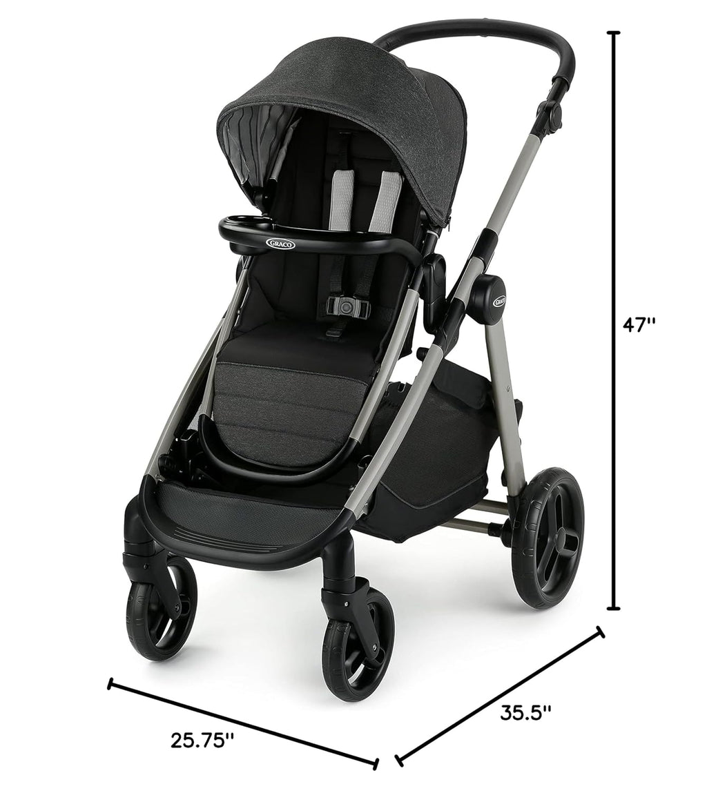 Graco® Modes Nest2Grow Baby Stroller, Slide2Me Adjustable Seat, 4 Modes of Use Capability from Infant Car Seat Carrier to a Double Stroller, Maison