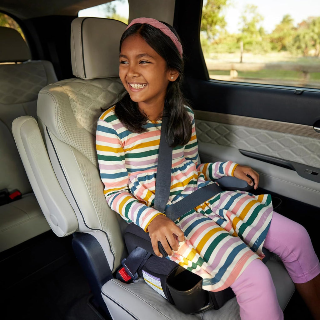 Safety 1st Grow and Go 2-in-1 Booster Car Seat with ComfortWings, Converts High-Back to Backless, 19' Wide, Fits 3 Across, Lightweight, Foldable, Easy-Clean, Cup Holders, 40-100 lbs, Sea Serpent