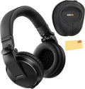 Pioneer DJ HDJ-X5 Over-Ear DJ Headphones - Black Bundle with Case and Austin Bazaar Polishing Cloth