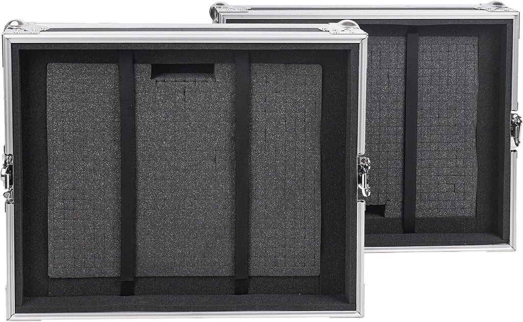 Sound Town 6U Rack Case with 2U Rack Drawer, Casters, for 19' Amps, Mixers, Microphone Receivers (STRC-6U2DR)