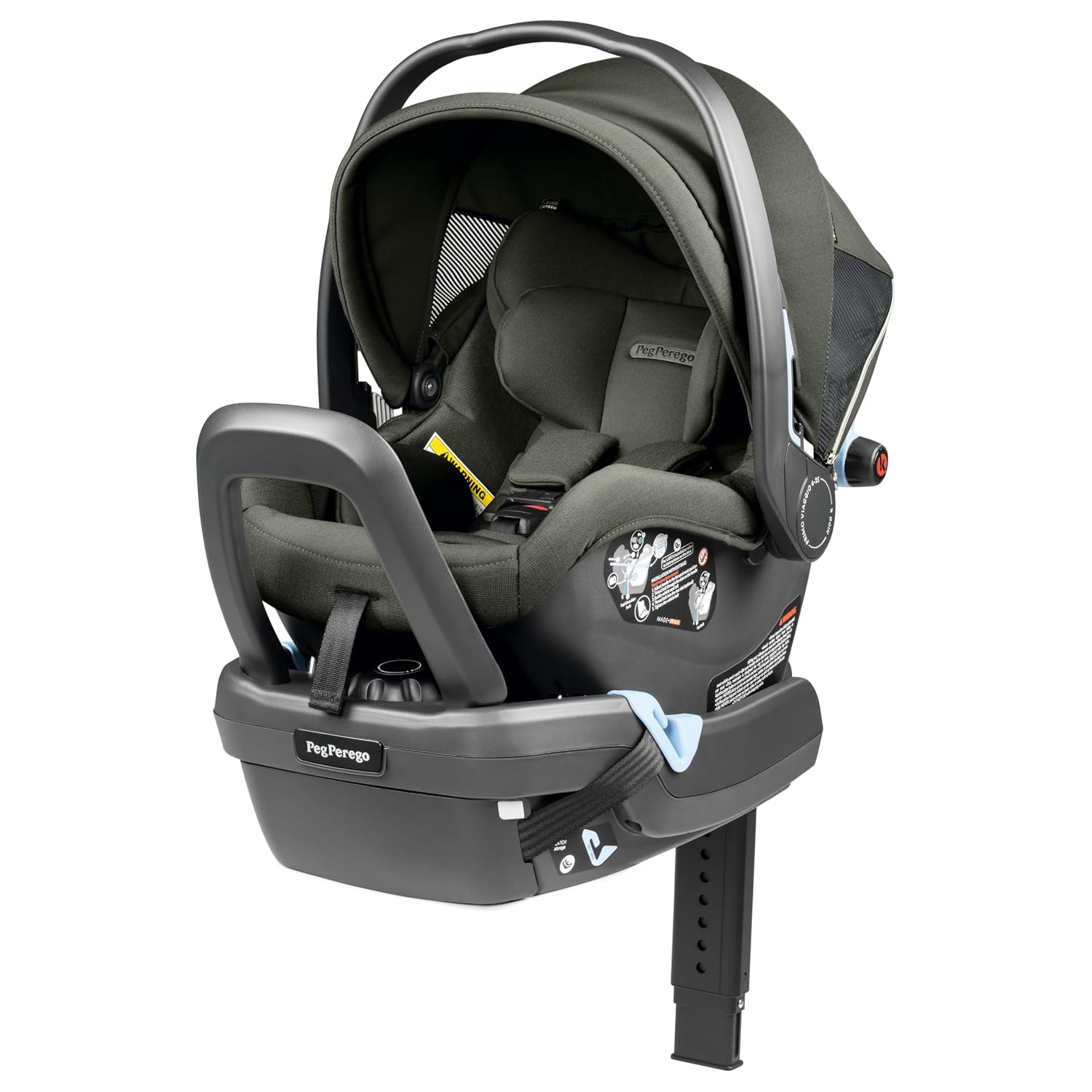 Peg Perego Primo Viaggio Nido - Rear Facing Infant Car Seat - Includes Base with Load Leg & Anti-Rebound Bar - for Babies 4 to 30 lbs - Made in Italy - Metal