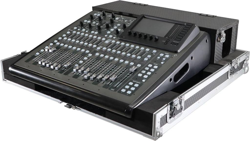 ProX XS-BX32CDHW ATA Digital Audio Mixer Flight Case for Behringer X32 Compact Console with Doghouse compartment and Caster wheels