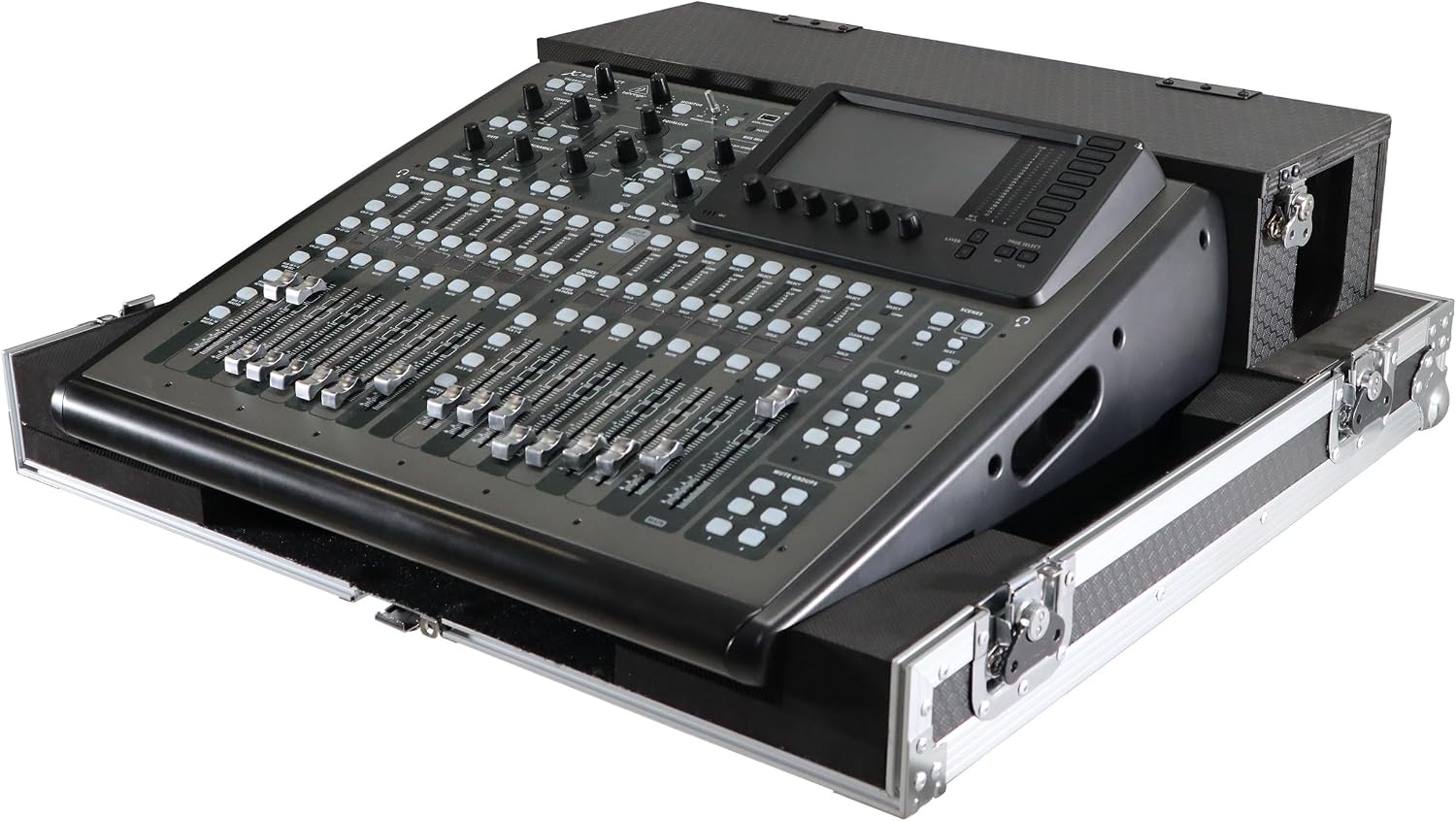ProX XS-BX32CDHW ATA Digital Audio Mixer Flight Case for Behringer X32 Compact Console with Doghouse compartment and Caster wheels