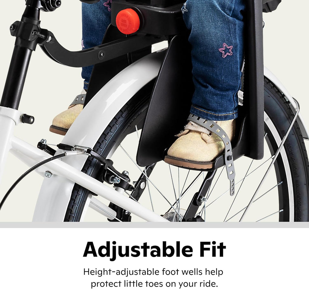 Schwinn Deluxe Child Bike Carrier, Seats one Kid Ages 1+, Frame Mount, Adjustable Safety Harness, Quick Release Design, Comfortable Padding, Rear-Mounted Child Bike Seat for Toddler