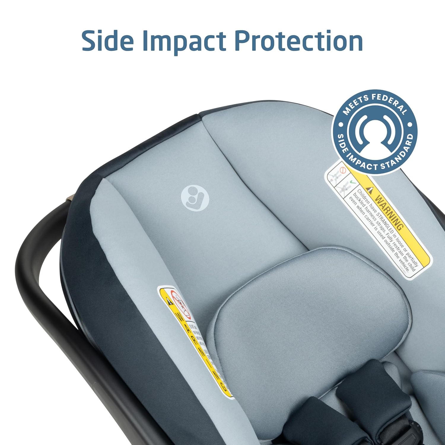 Maxi-Cosi Mico Pro Baby Infant Car Seat, Ventilated Chair Design, Soft Headrest Pad, Easy-Install Latch, Adjustable Belt Guide, 3-Position Base, Stroller-Ready, Fits 4-30 lbs, up to 32 in, Seascape