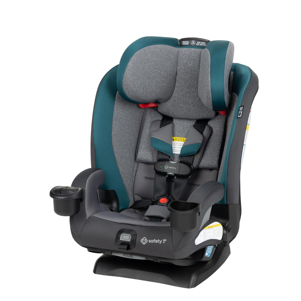 Safety 1st EverSlim 4-in-1 Convertible Car Seat, SecureTech Chest Clip, Ultra-Slim, 4-Mode Infant to Booster, Baby Car Seat, Fits 5-100 lbs, Memory Foam, Fiddlehead