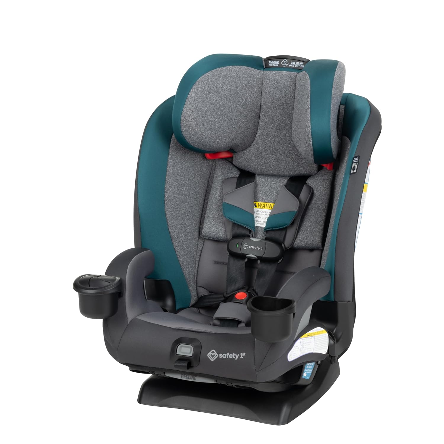 Safety 1st EverSlim 4-in-1 Convertible Car Seat, SecureTech Chest Clip, Ultra-Slim, 4-Mode Infant to Booster, Baby Car Seat, Fits 5-100 lbs, Memory Foam, Fiddlehead