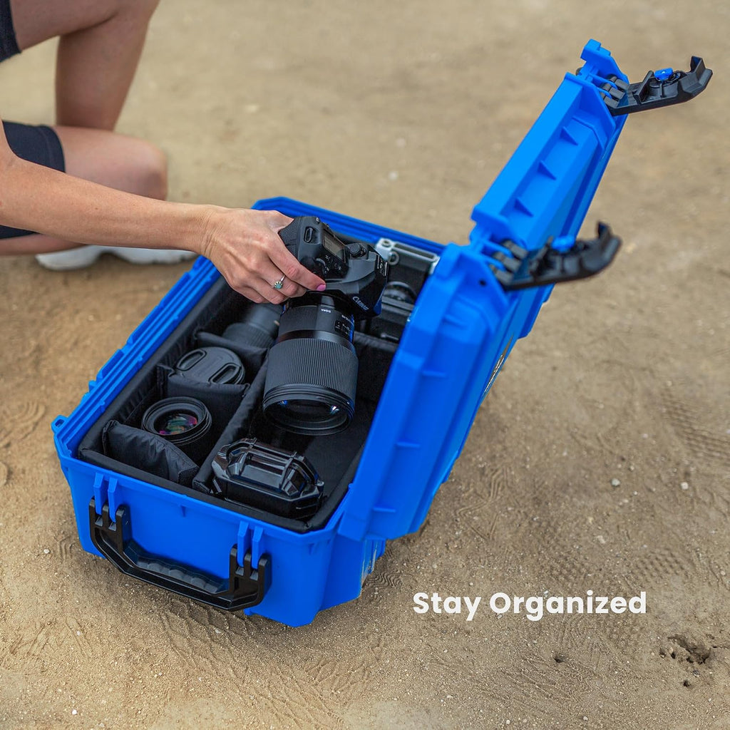 Seahorse 830 Professional Camera Case with Customizable Accuform Foam, TSA Approved, MIL‑Spec, IP67 Waterproof, USA Made for Photographers and Travel Enthusiasts