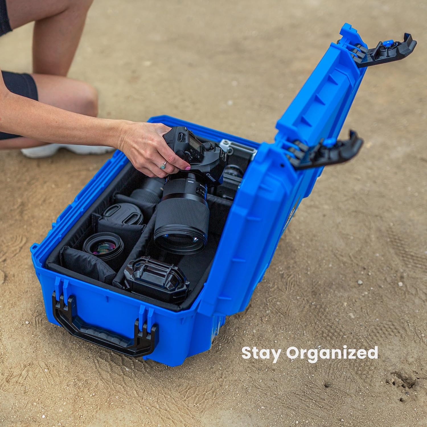 Seahorse 830 Professional Camera Case with Customizable Accuform Foam, TSA Approved, MIL‑Spec, IP67 Waterproof, USA Made for Photographers and Travel Enthusiasts