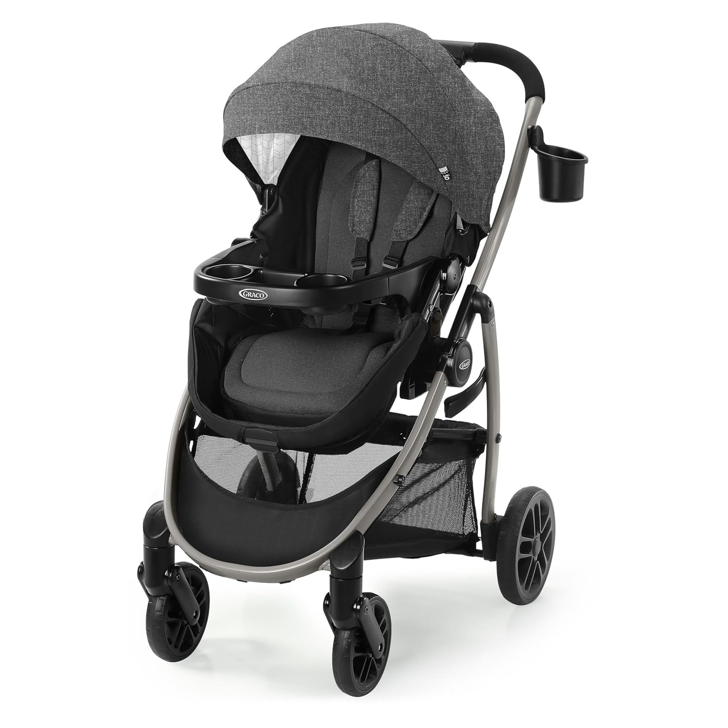 Graco® Redmond Modes Pramette Stroller 3-in-1 Convertible: Car Seat Carrier Infant Pramette to Toddler Stroller with Reversible Seat and One-hand Fold