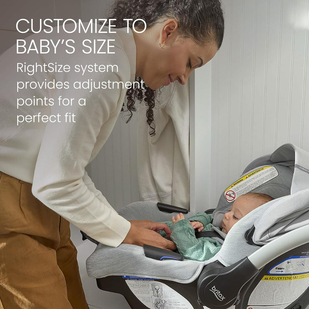 Britax Cypress Infant Car Seat, Rear Facing Car Seat with Alpine Base, ClickTight, Premium Fabrics, Ponte Arctic