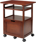 Winsome Piper 3-Shelf Wood Mobile Printer Stand, Brown (94427)