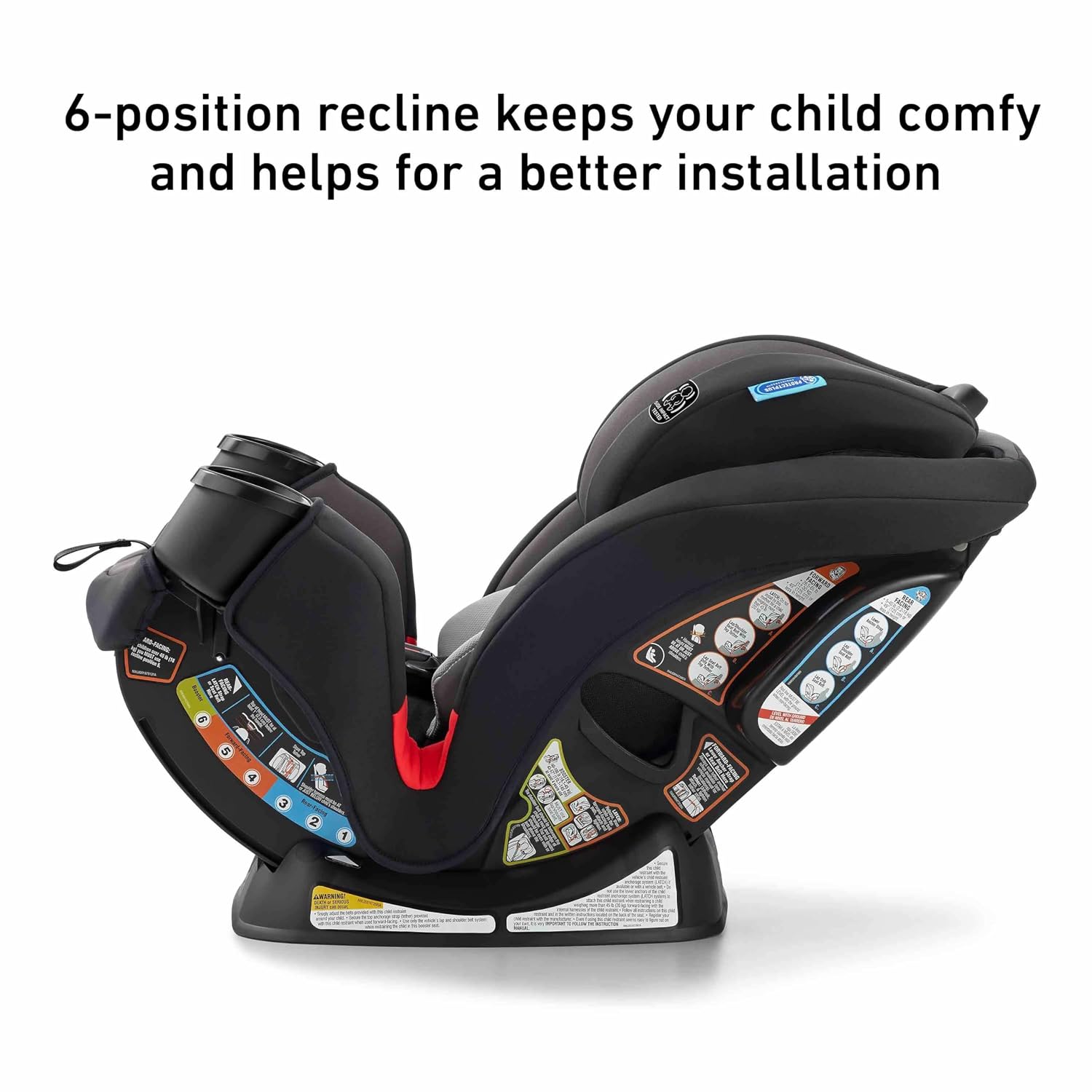 Graco® TriRide 3-in-1 Convertible Car Seat - Highback Booster, Forward & Rear Facing Modes, Suitable from Newborn to Preschooler, Perfect for Long Journeys in Redmond Color