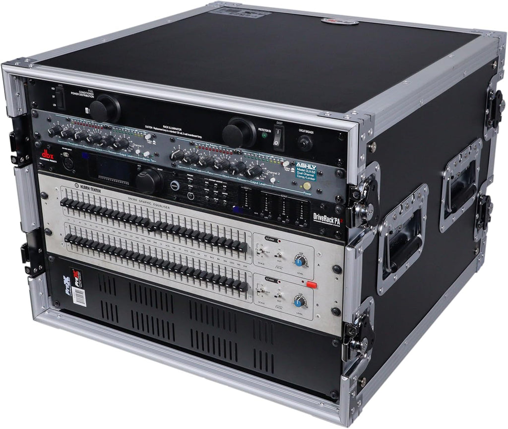 ProX ATA Flight Rack Case – 19' Depth, Heavy-Duty Amp & Mixer Rack Mount with Casters