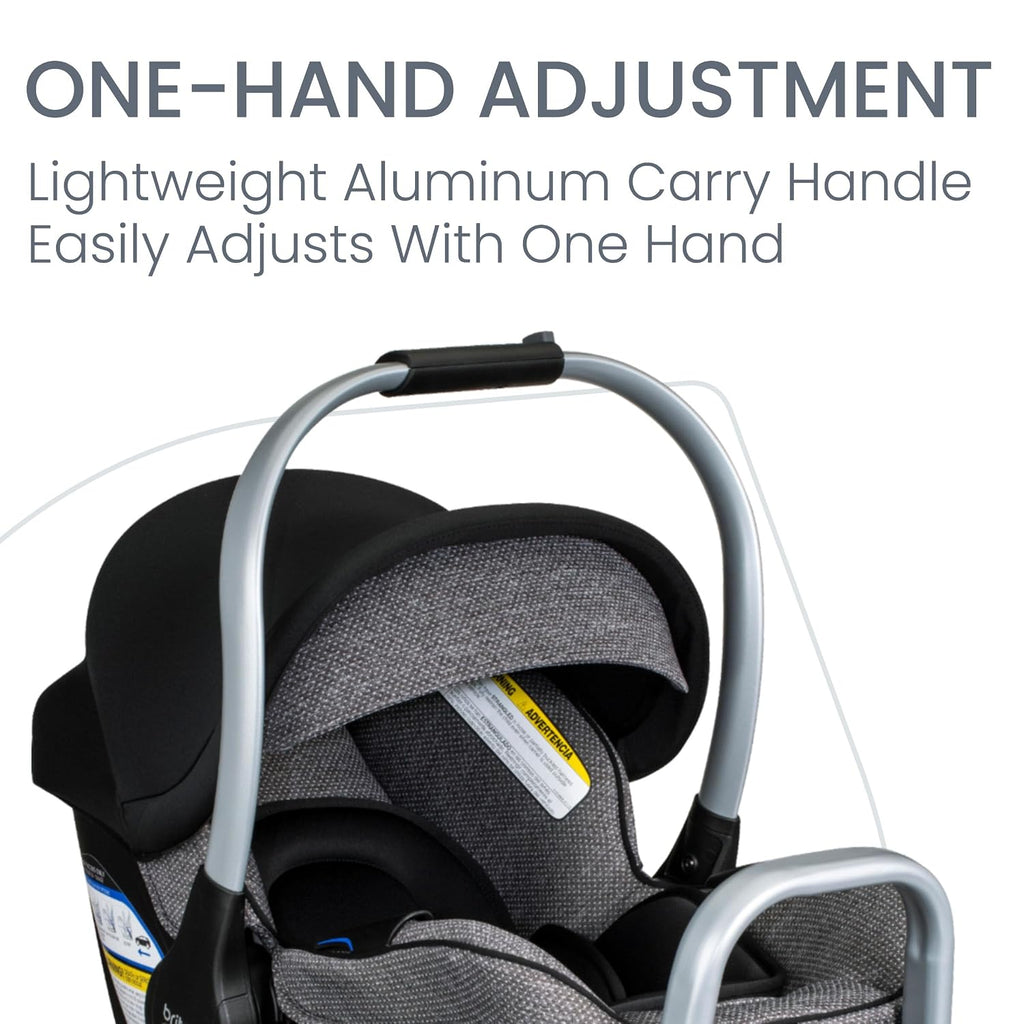 Britax Willow SC Infant Car Seat, Rear Facing Car Seat with Alpine Base, ClickTight Technology, RightSize System, Pindot Onyx