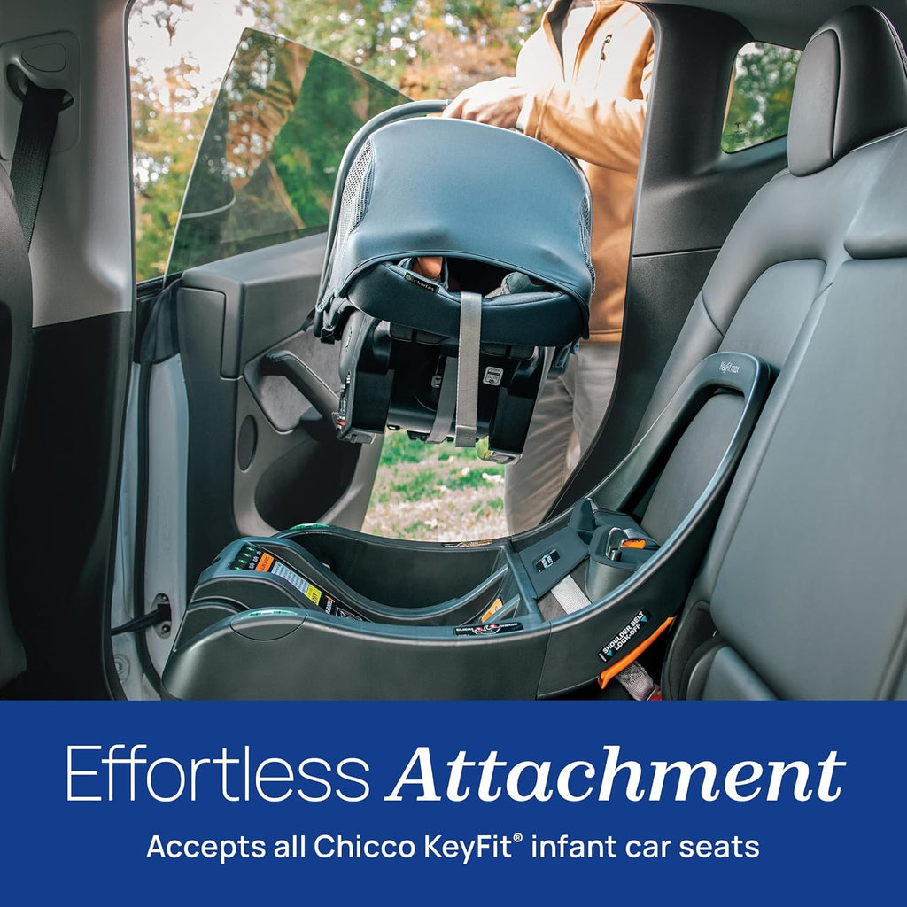 Chicco KeyFit Max Infant Car Seat Base, Stay-in-Car Base for Second Vehicle, Compatible with Chicco KeyFit, KeyFit 30, KeyFit 35 and KeyFit Max Infant Car Seats, Anthracite/Grey