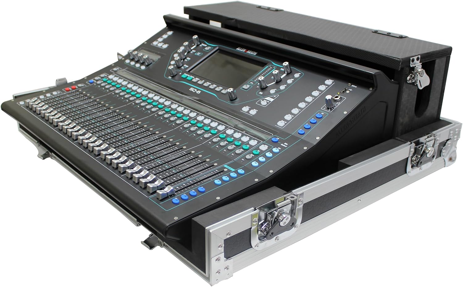 ProX XS-AHSQ7DHW ATA Digital Audio Mixer Flight Case for Allen & Heath SQ7 Console with Doghouse compartment and Caster wheels