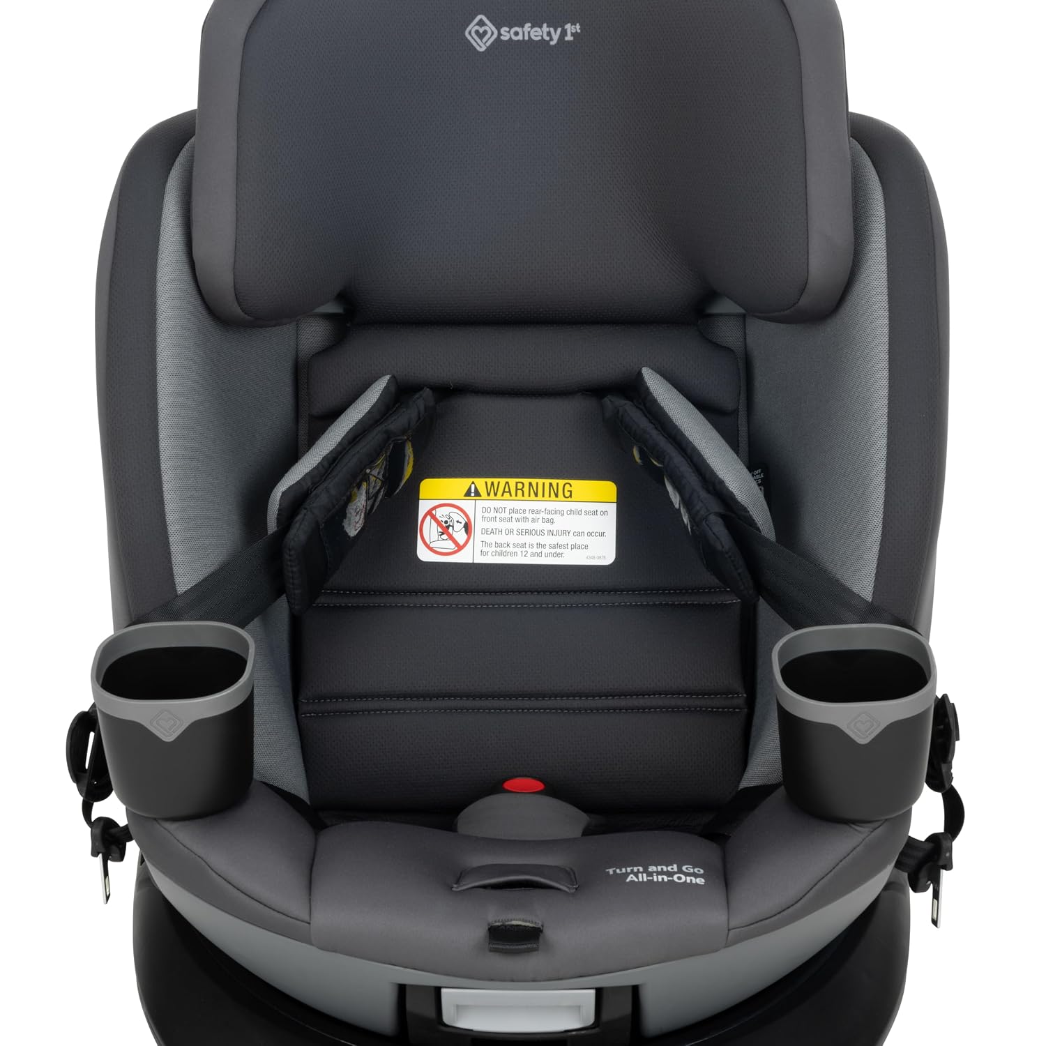 Safety 1st Turn and Go 360 ST Rotating All-in-One Convertible Car Seat, SafetySwivel Technology, SecureTech Installation, 3-in-1 Rear-Facing, Forward-Facing, Booster, 5-100 lbs, Siberian Caviar