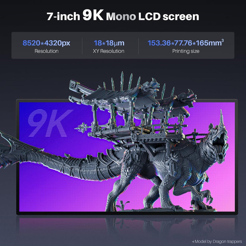 ELEGOO Mars 5 Ultra 9K MSLA Resin 3D Printer, Smart Mechanical Sensor, Fast Printing Up to 150mm/h, AI Camera, WiFi Cluster Printing, Automatic Leveling, Large Printing Size 6.04 * 3.06 * 6.49 inch