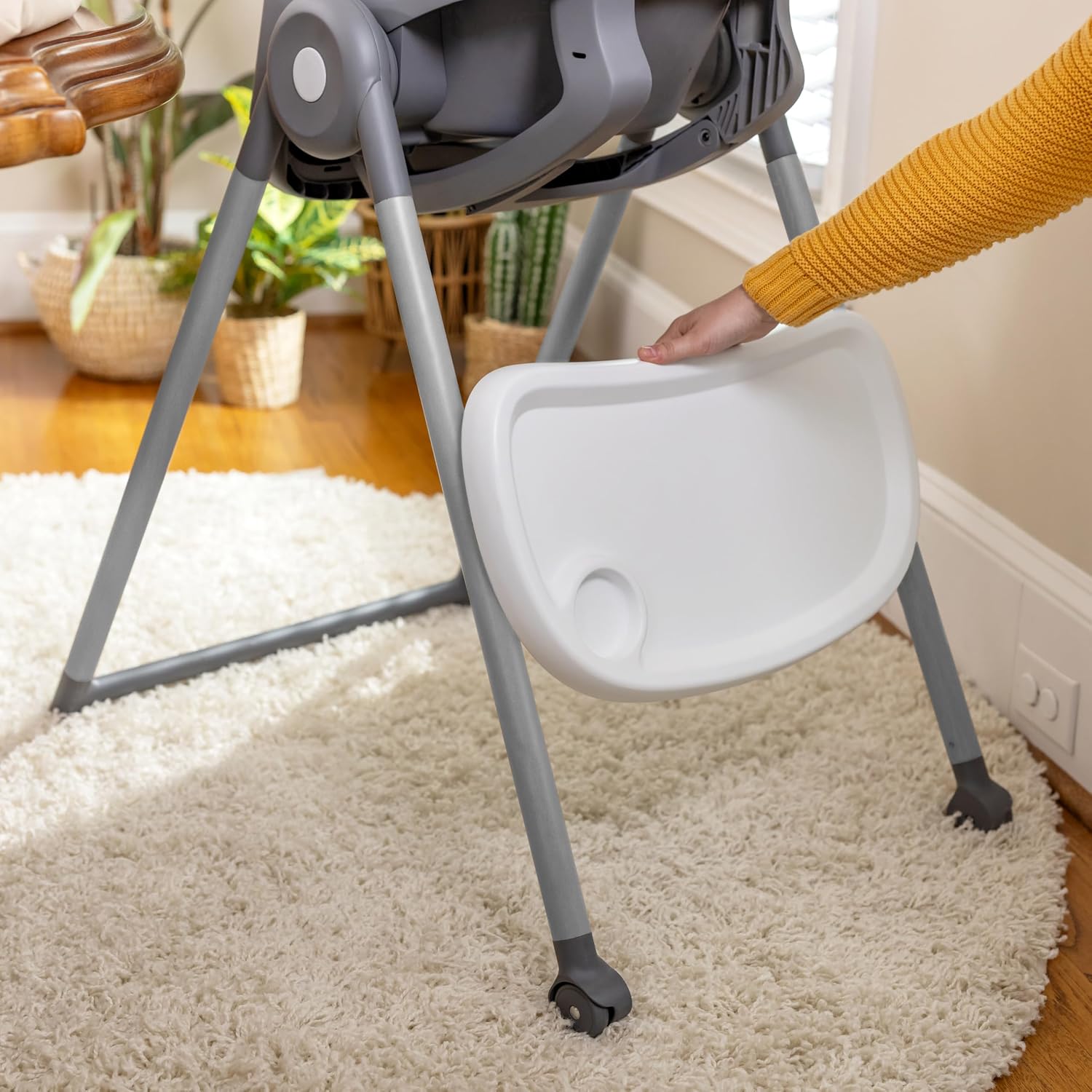 Ingenuity Proper Positioner Deluxe High Chair - 7-in-1 Convertible Baby Seat, Removable Rocking Infant Seat, Unisex, for Ages 0-36 Months