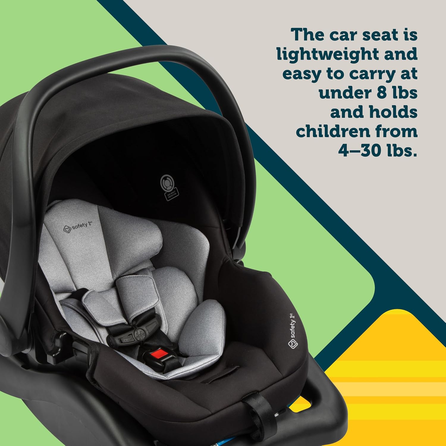 Safety 1st Grow and Go Flex 8-in-1 Car Seat Stroller Combo, Baby Stroller Travel Systems for Infants 4-30 lbs, Stroller and Carseat Combo Set, Night Rider
