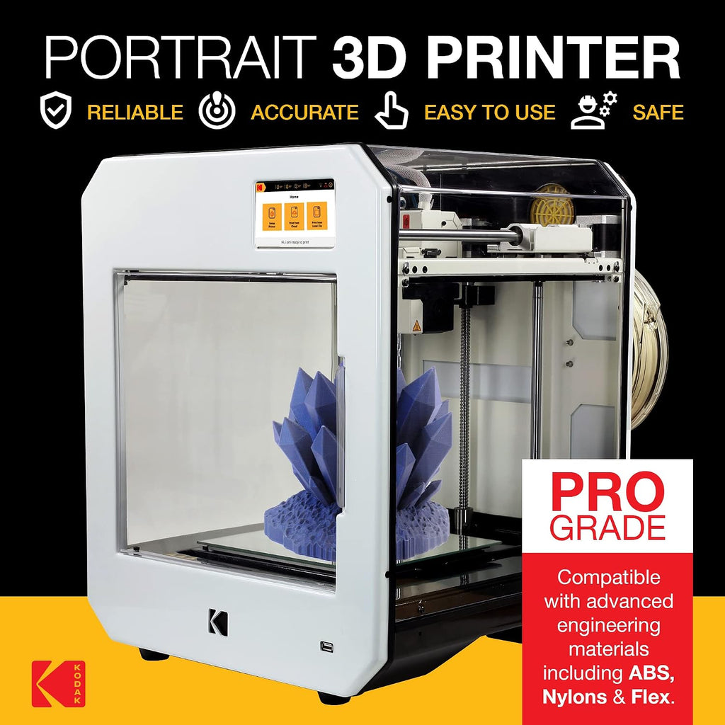 Kodak 3D Printer Portrait, White, 21.1 x 20.7 x 20.7 in