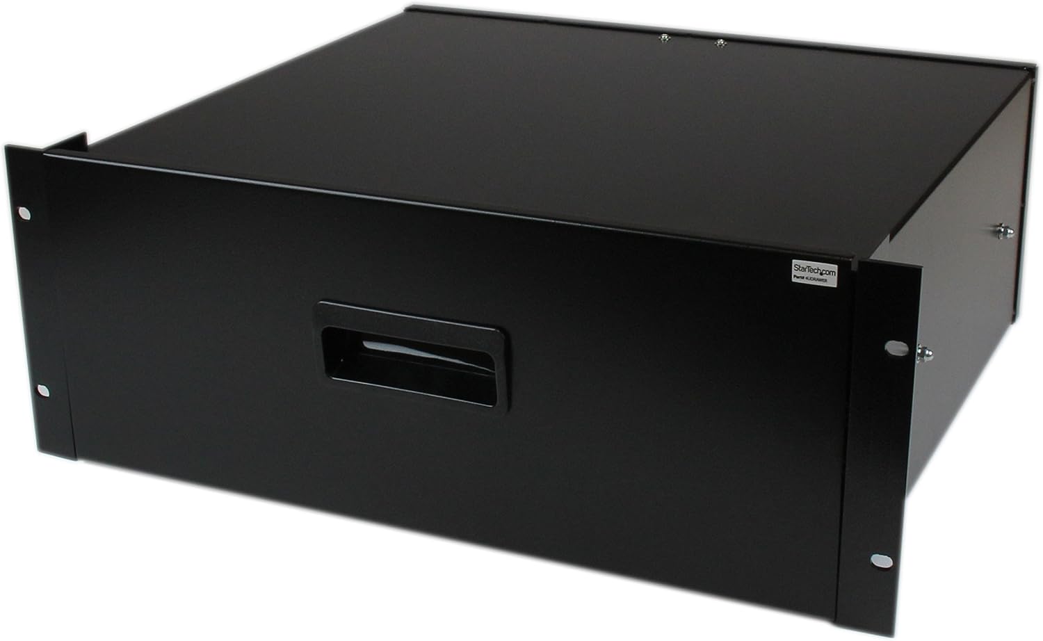 StarTech.com 4U Rack Mount Drawer - 55 lb (25 kg) - 4U Steel Storage Rack Drawer for 19' AV / Sever / Network Equipment Rack or Cabinet (4UDRAWER) Black