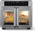 Kitchen Elite 26 Quart French Door Air Fryer Oven – Family Size Countertop Convection Cooker with LED Display, Stainless Steel