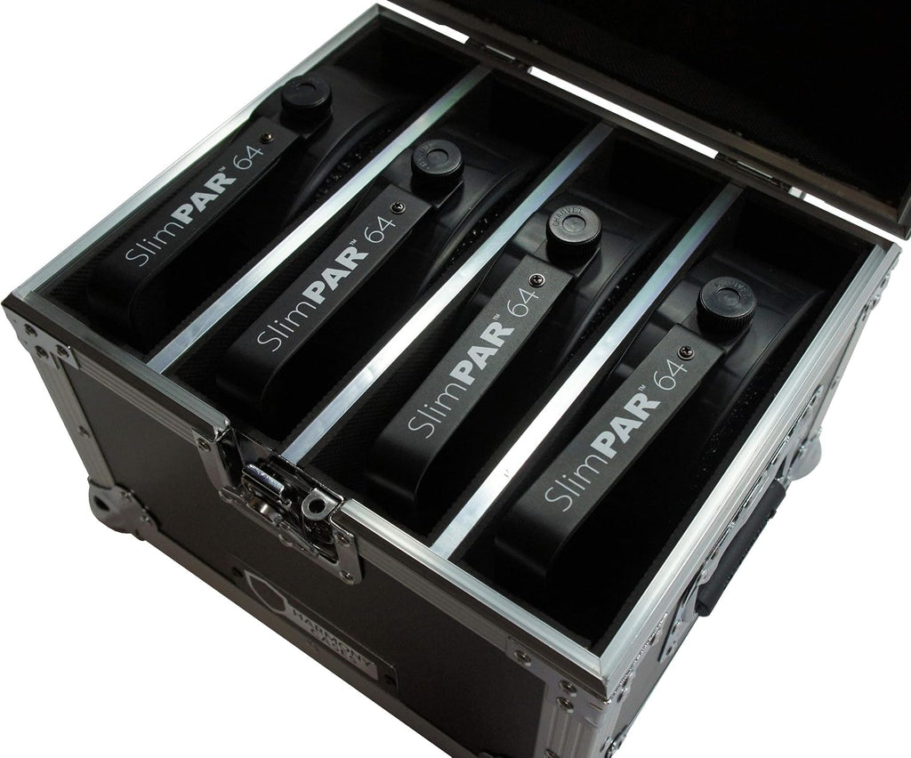 Harmony Audio Cases HC4SLIMPAR64 Light Flight Road Case Compatible with Chauvet SlimPAR 64 x 4