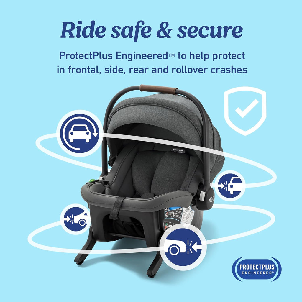 Graco® Gomax Infant Car Seat, Baseless Car Seat with Canopy, Rear Facing, Lightweight Carseat