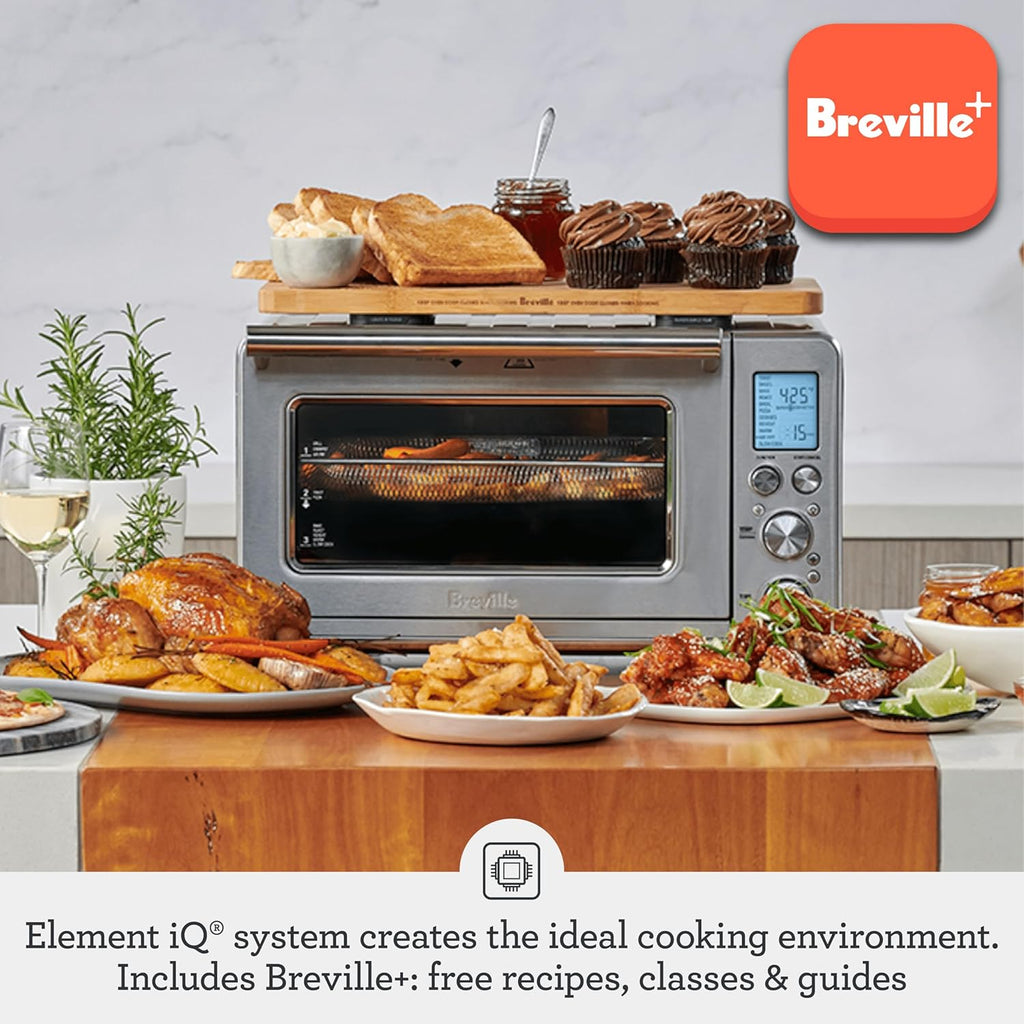 Breville BOV860NRE Smart Oven Air Fryer and Convection Oven, Metallics, Noir