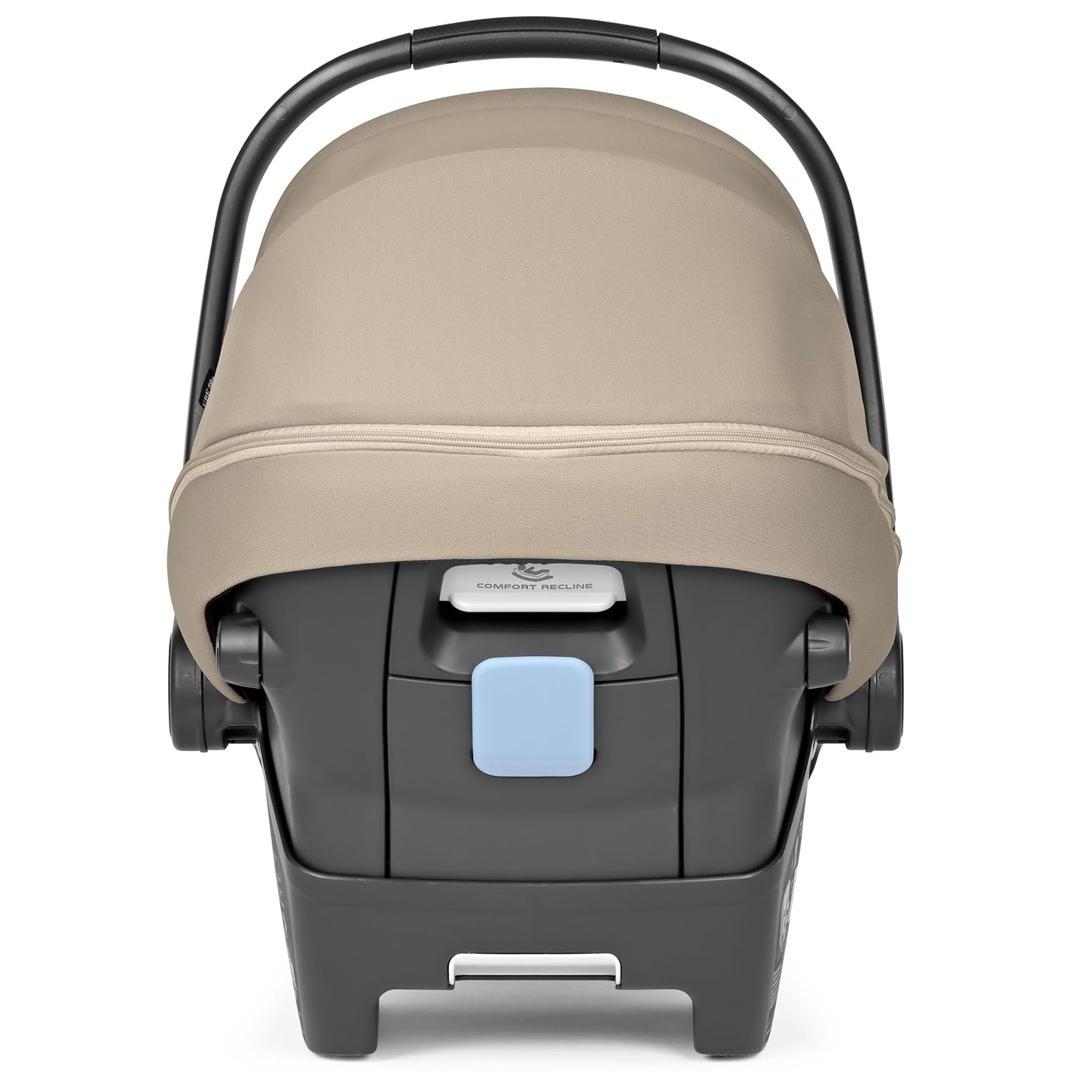 Peg Perego Primo Viaggio Lounge - Reclining Rear Facing Infant Car Seat - Includes Base with Load Leg & Anti-Rebound Bar - for Babies 4 to 30 lbs - Made in Italy - Vanilla Blend (Black & Cream)
