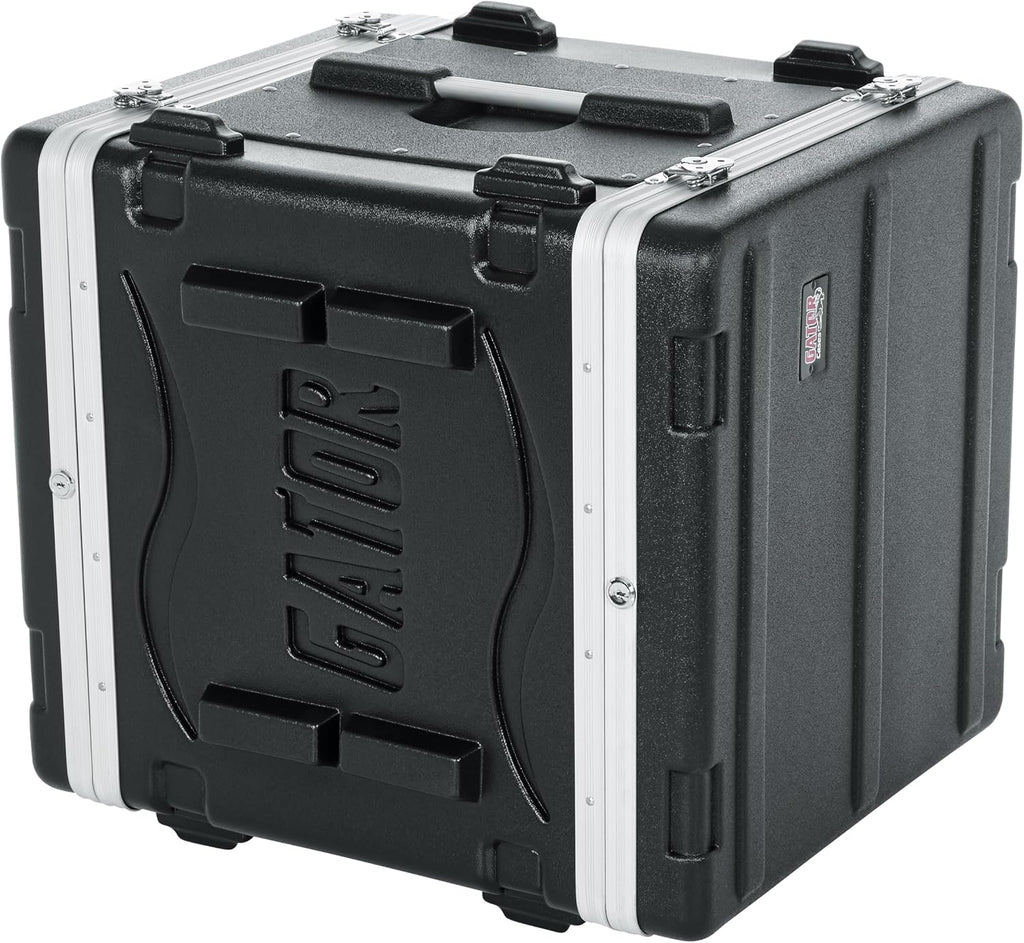 Gator Lightweight Molded 10U Rack Case with Heavy Duty Latches; Standard 19.25' depth, 10U (GR-10L)