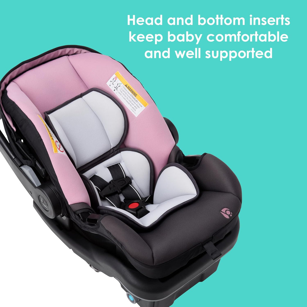 Baby Trend EZ-Lift™ PRO Infant Car Seat, Dash Rose – Lightweight Premium Carry, Plush Infant Cushioning, Adjustable Harness Support