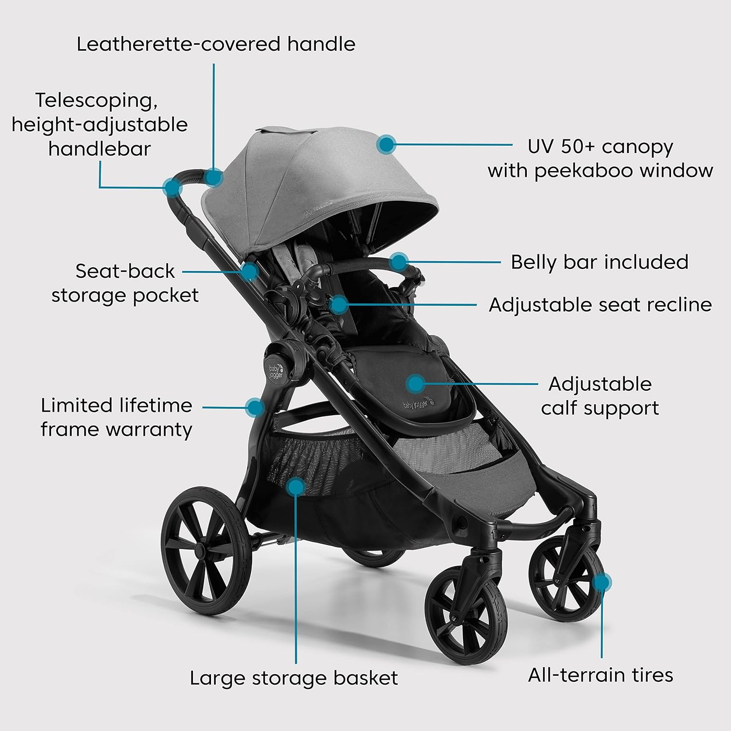 Baby Jogger® City Select 2 Single-to-Double Modular Stroller Pike