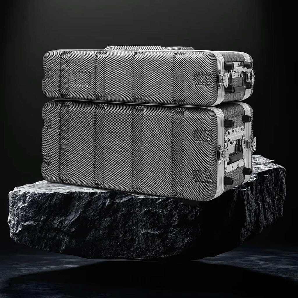 2U ABS Rack Case Shallow 8' Depth, 19' Rackmount Flight Road Travel Case, Waterproof Protective Hard Case with Customized Foam, Wireless Mic System Storage/Amp/Effect/DJ Mixer