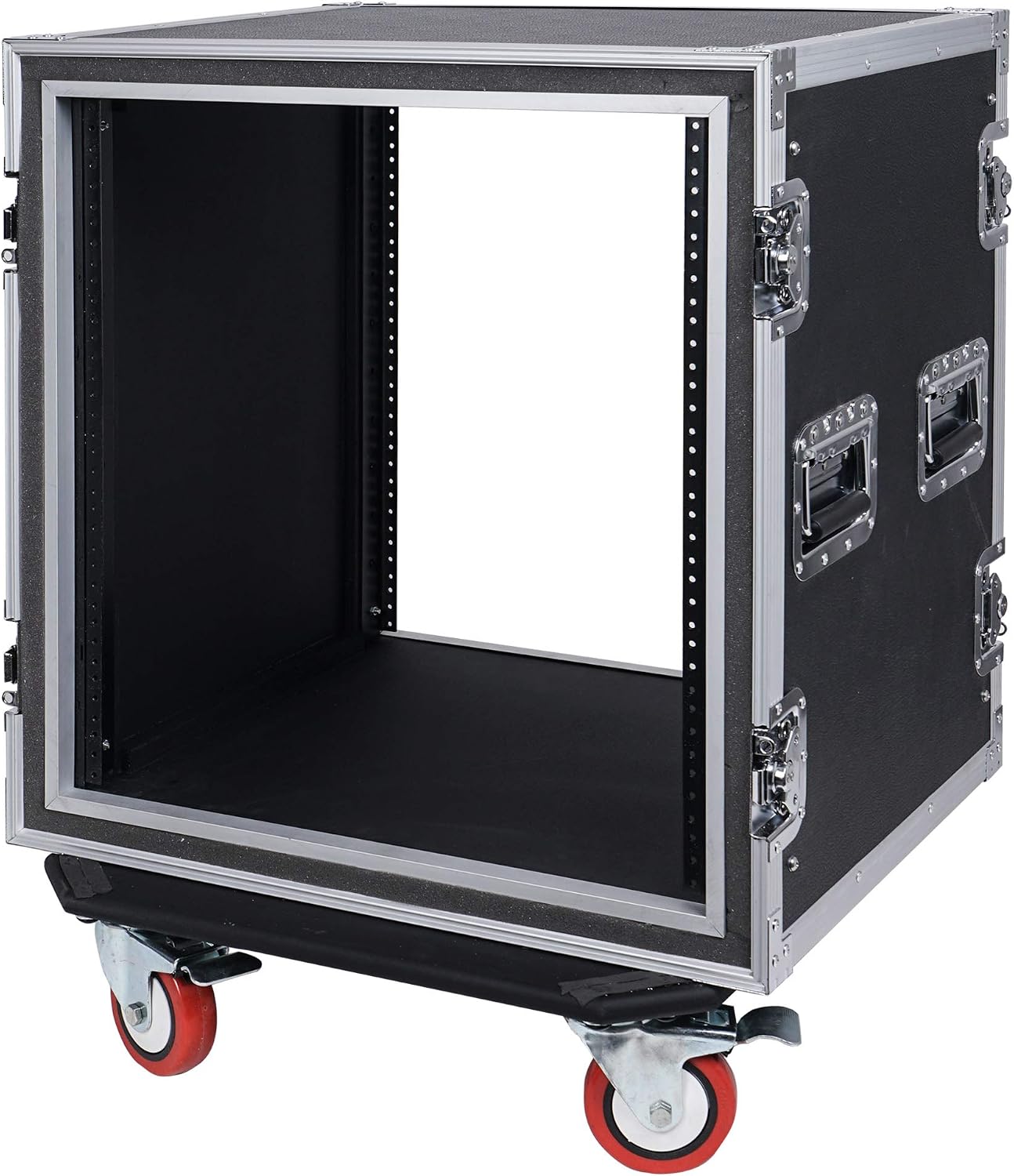 Sound Town Shock Mount 12U ATA Rack Case with 21' Rackable Depth and Casters, 12-Space Size - Pro Tour Grade (STRC-SP12UW)
