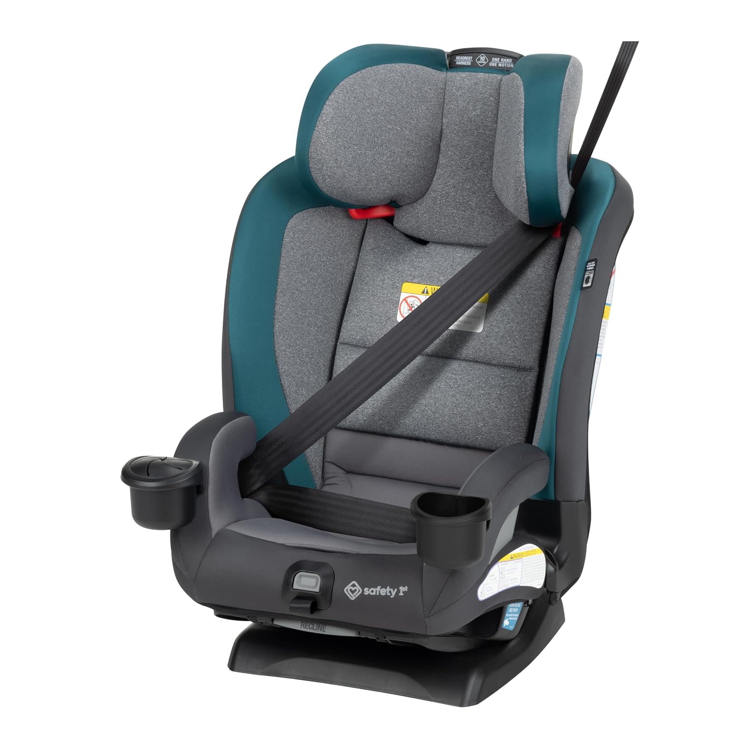 Safety 1st EverSlim 4-in-1 Convertible Car Seat, SecureTech Chest Clip, Ultra-Slim, 4-Mode Infant to Booster, Baby Car Seat, Fits 5-100 lbs, Memory Foam, Fiddlehead