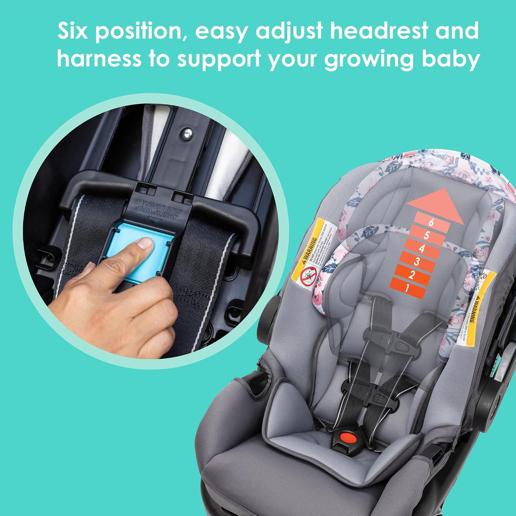 Baby Trend EZ Ride SE Travel System with Secure-Lift Infant Car Seat, Bluebell