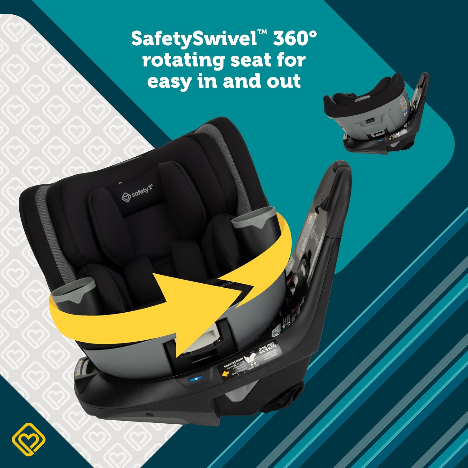 Safety 1ˢᵗ® Turn and Go 360° Rotating All-in-One Convertible Car Seat, Plum Perfect