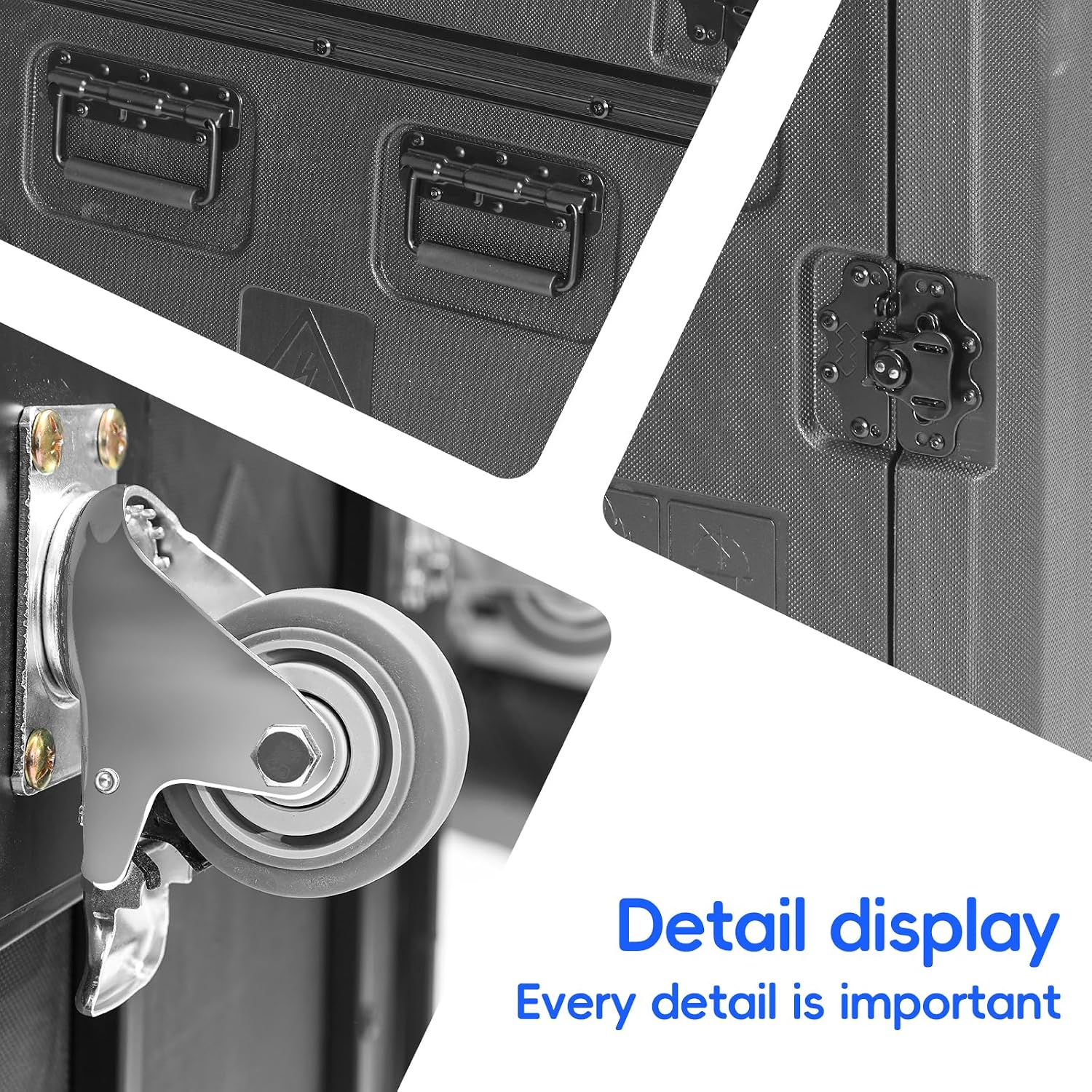 8U Rack Case Shallow Flight Cases Watertight Dust Proof Shock Mount Racks with Microphone Compartments