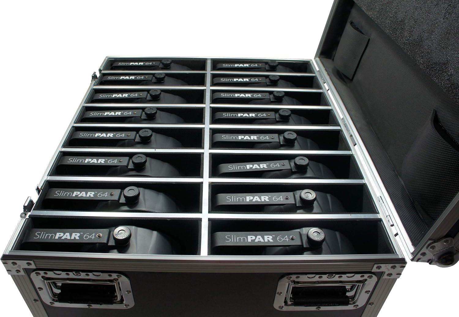 Harmony Audio Cases HC16SLIMPAR64 Light Flight Case Compatible with Chauvet SlimPAR 64 RGBA x 16