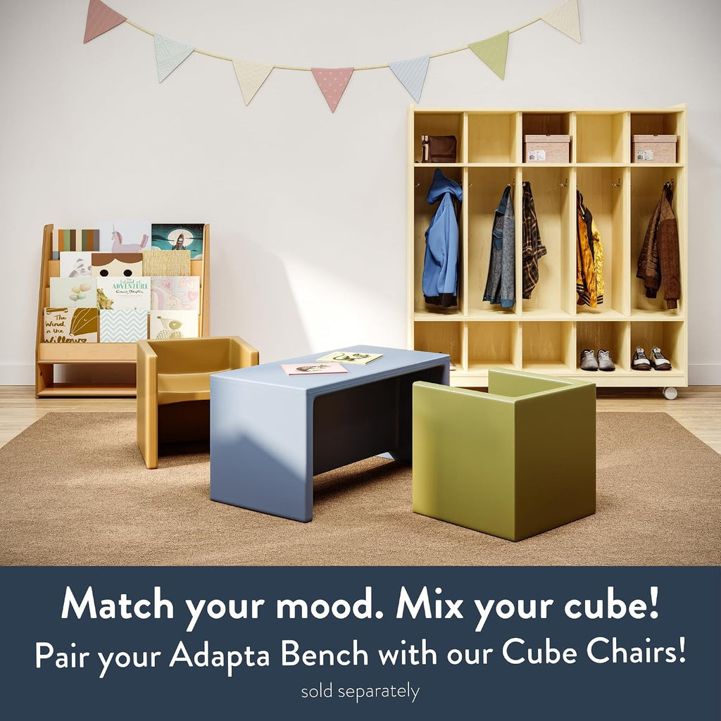 Children's Factory 3-in-1 Adapta-Benches for Kids, Flexible Seating Classroom Furniture, 3-Pack Kids Chair Set